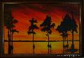 Mocsrciprusok a floridai naplementben 40x60 cm olaj, kasrozott vszon  -